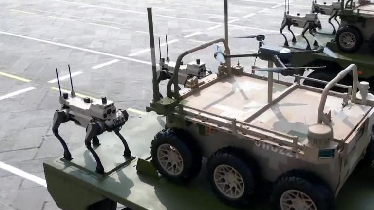 'Robot wolves' carried on vehicles
