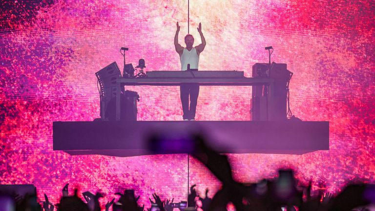 DJ David Guetta is among the big-name artists who have embraced AI. Pic: Christoph Reichwein/picture-alliance/dpa/AP July 2025