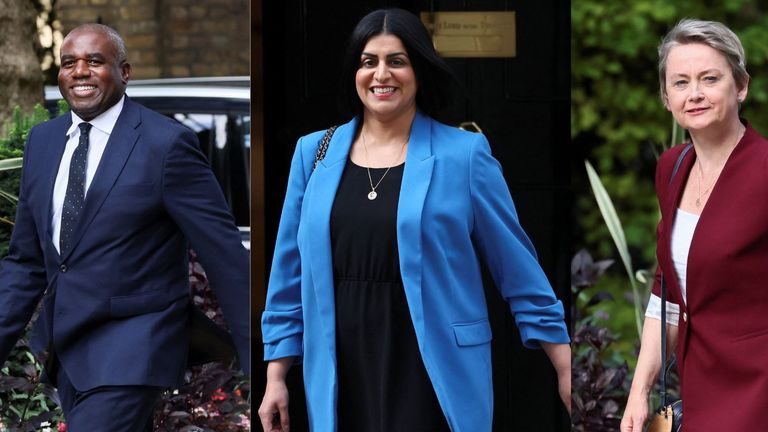David Lammy, Shabana Mahmood and Yvette Cooper