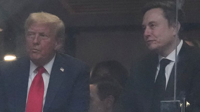 Trump and Musk's 'little conversation' at Charlie Kirk memorial after bitter bust-up