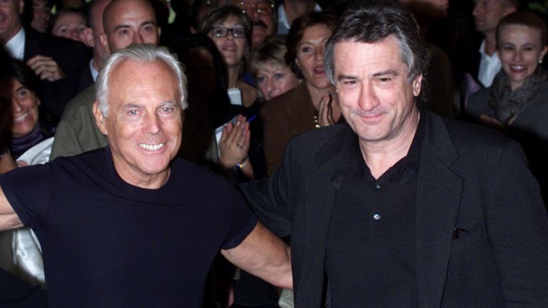 With Robert De Niro in Milan in 2000. Pic: Reuters