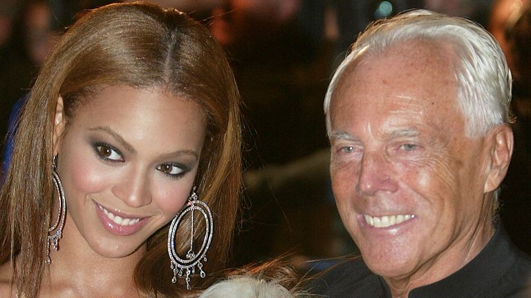 With singer Beyonce in 2003. Pic: Reuters