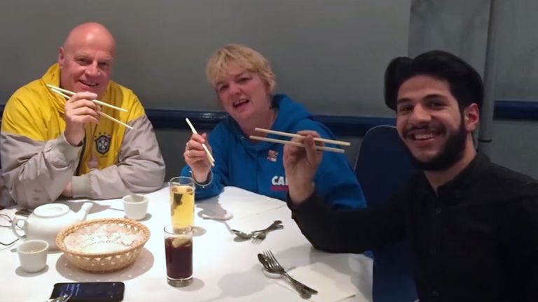 Sally Kincaid and Steve Johnston with foster son Hossein