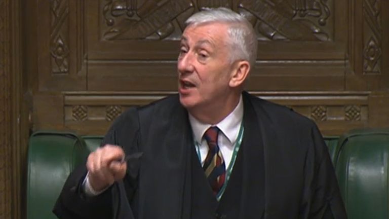 Commons Speaker Sir Lindsay Hoyle has granted the emergency debate. Pic: PA