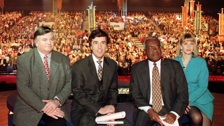 In the 90s, Stapleton co-hosted a huge debate on the Royal Family. Pic: Reuters