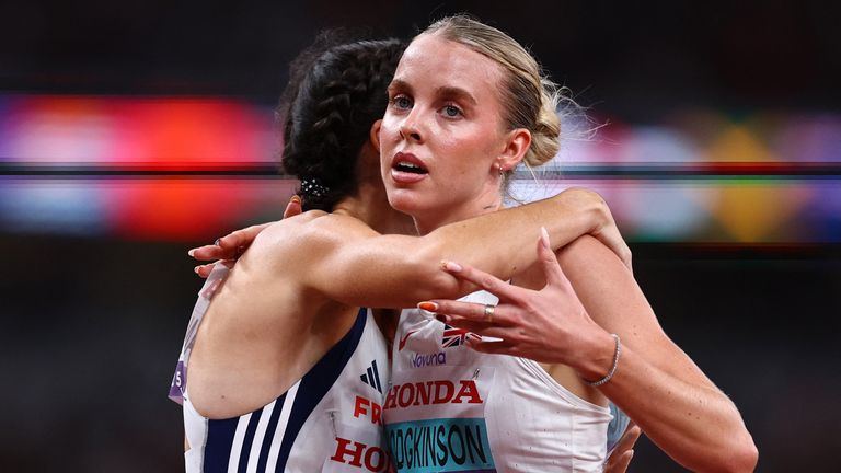 Britain's Keely Hodgkinson at the World Athletics Championships in Tokyo. Pic: Reuters