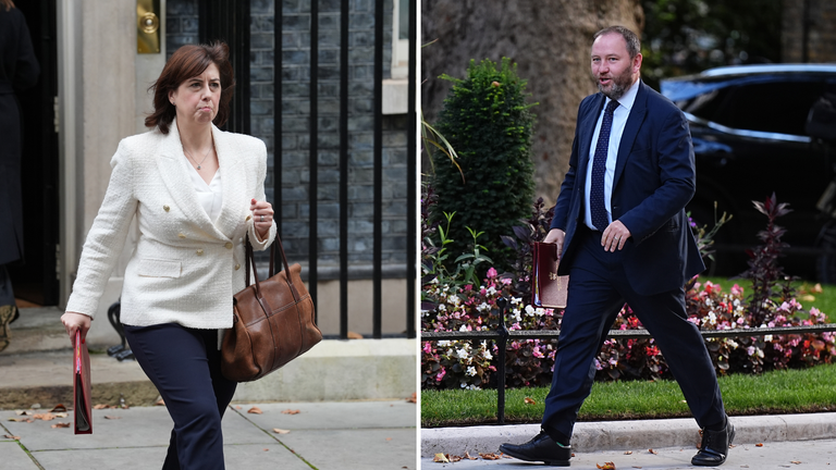Sacked ministers Lucy Powell and Ian Murray.
Pic: PA