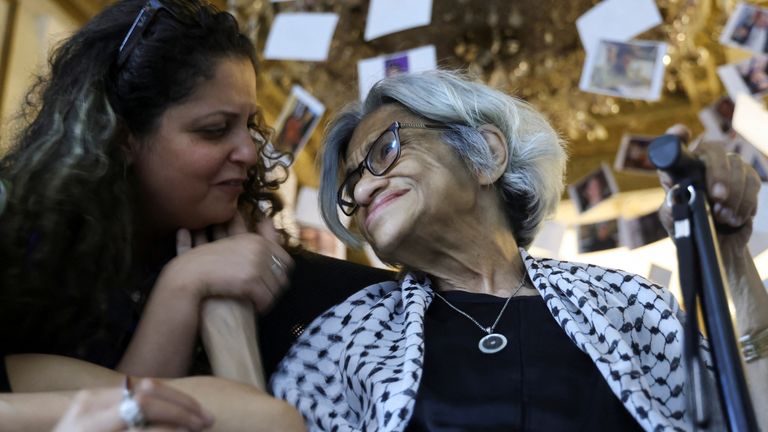 The activist's mother lost 35kg during her most recent hunger strike. Pic: Reuters