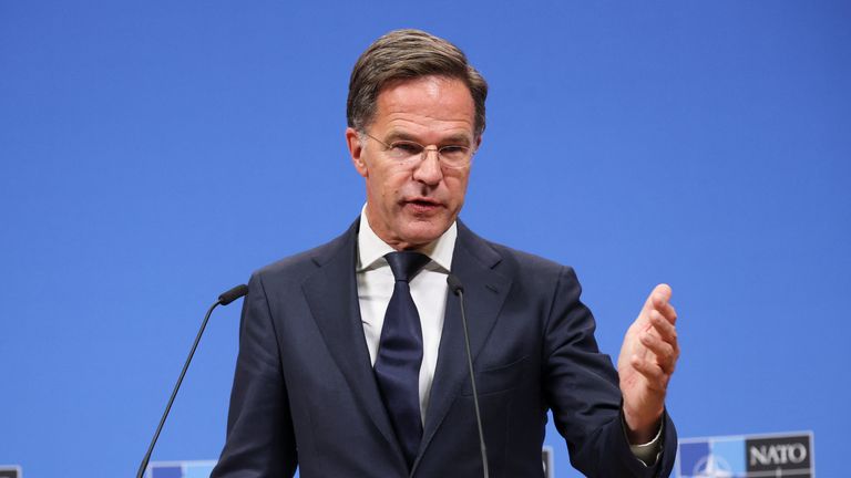 Mark Rutte described Russian drones entering Polish airspace as 'reckless'. Pic: Reuters