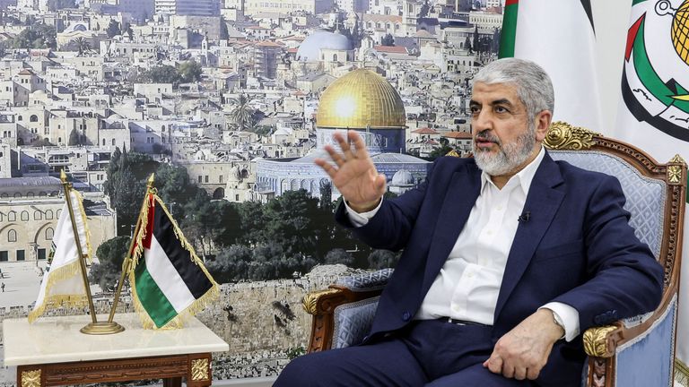 Former Hamas leader, Khalid Meshaal  Pic: Reuters