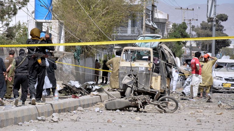 No group immediately claimed responsibility for the bombing. Pic: AP