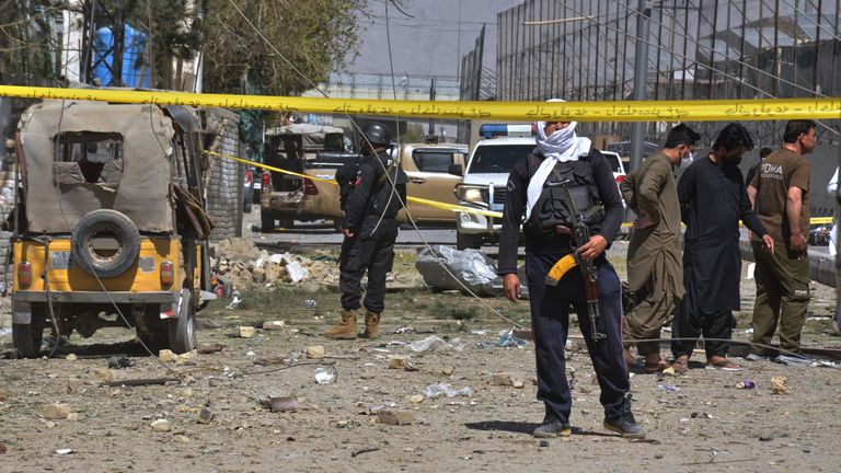 Car bomb kills 10 in Pakistan after militants trigger shootout with troops  | World News | Sky News