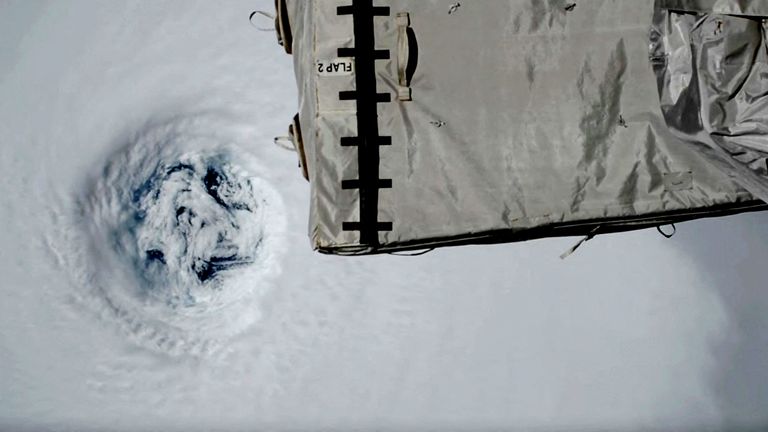 The International Space Station captures the eye of Typhoon Ragasa. (Pic: NASA/Reuters)