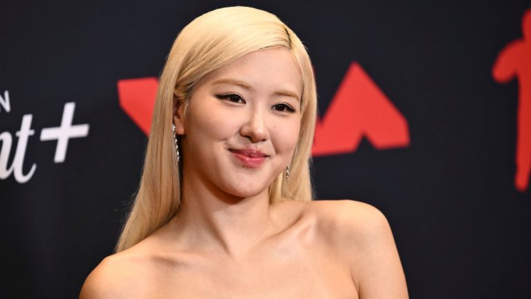 Rose from Blackpink won the award for song of the year for APT. Pic: AP
