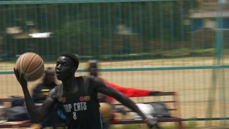 His coach, Tony, thinks Peter Oja has the potential to be a basketball star and one day play internationally