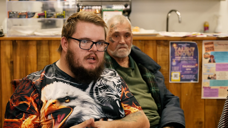 Tom (left) has attended anti-migration protests in Tamworth