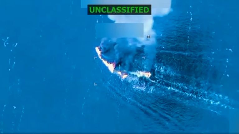 US President Donald Trump shared footage on his social media platform Truth Social, showing what he describes as a 'lethal kinetic strike'