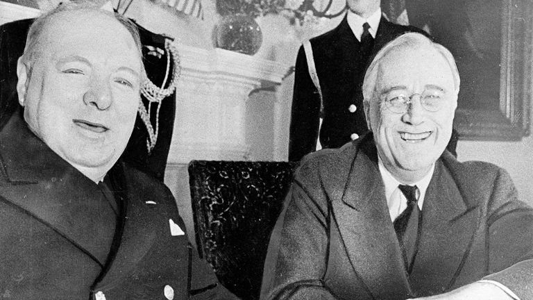 Churchill and FDR at the White House in 1941. Pic: AP