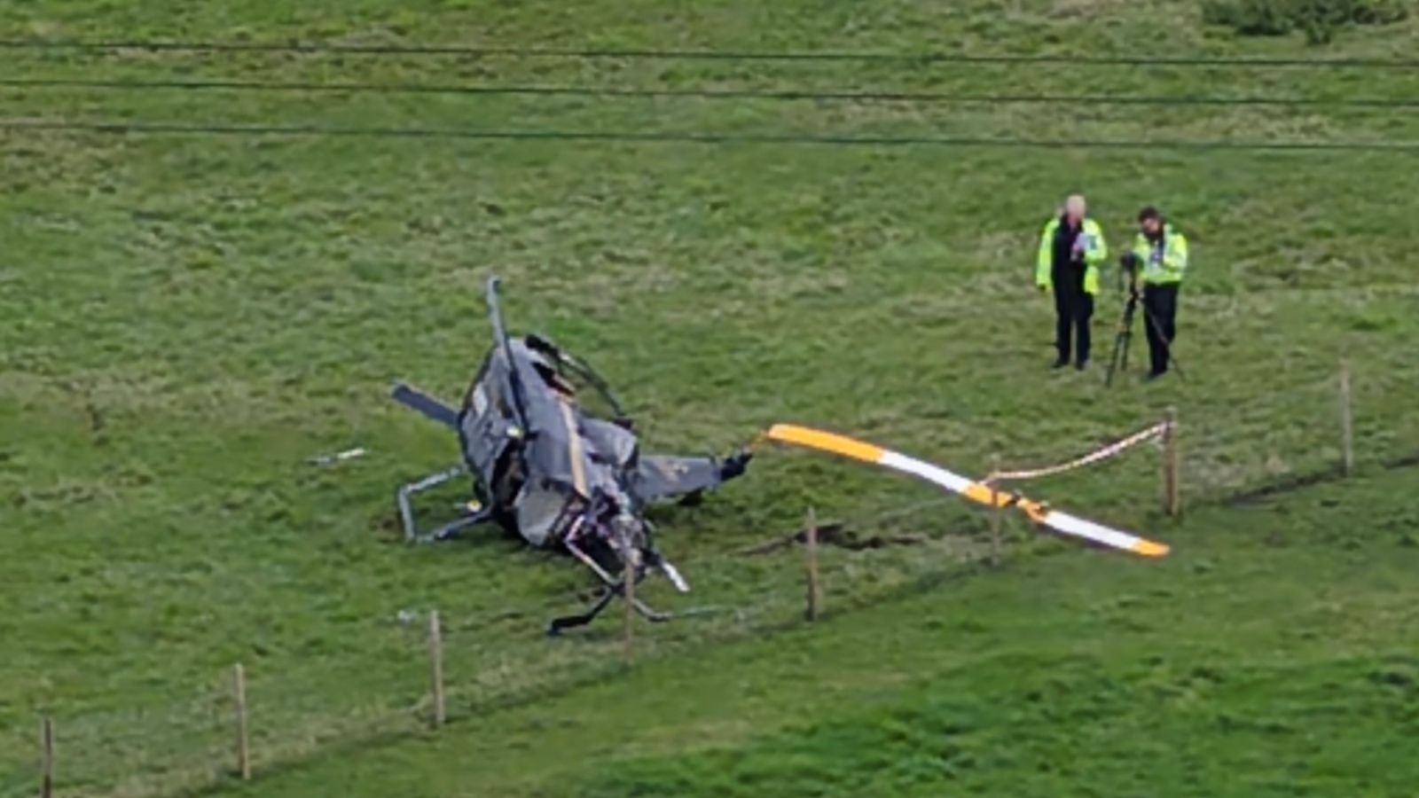 Helicopter crashes into field near Doncaster | UK News | Sky News