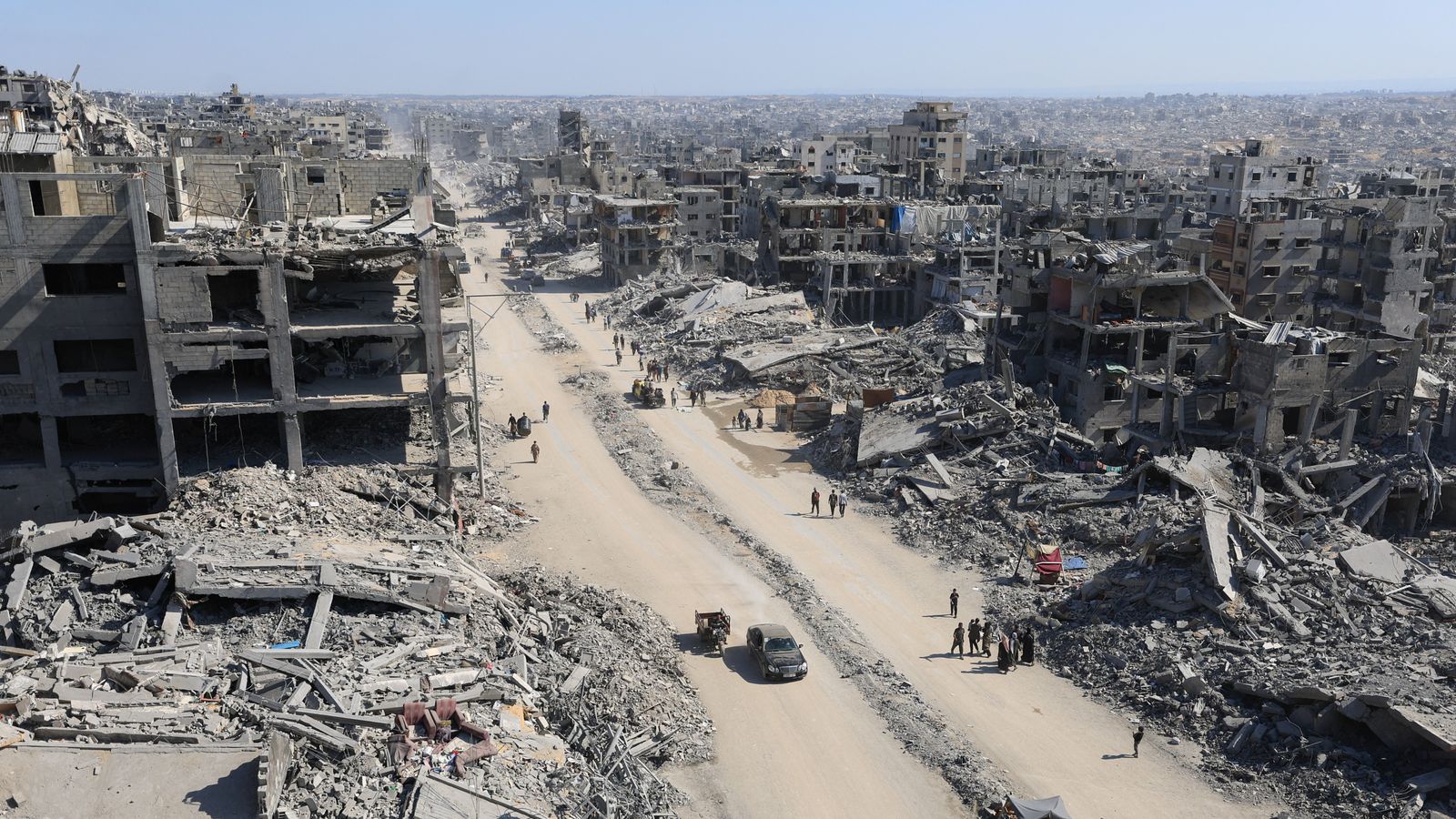 L'étendue des destructions à Gaza #v @SkyNews