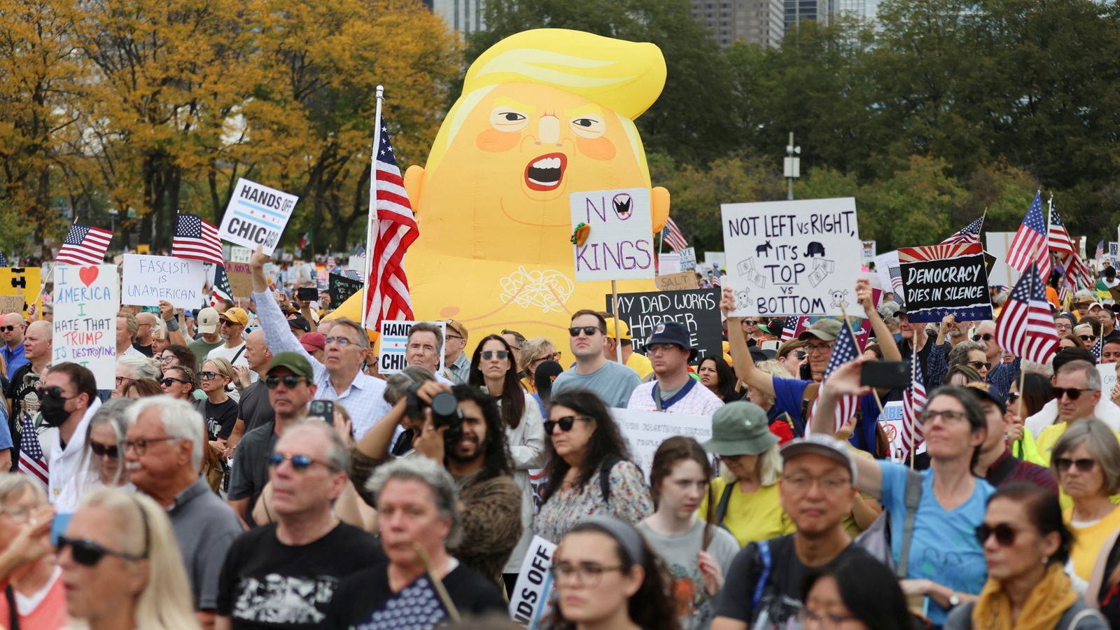 Protesters join nationwide 'No Kings' rallies against Donald Trump's policies