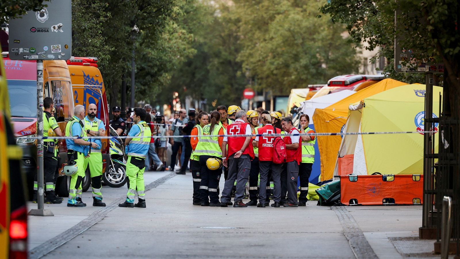 Four dead after six-storey building collapses in central Madrid