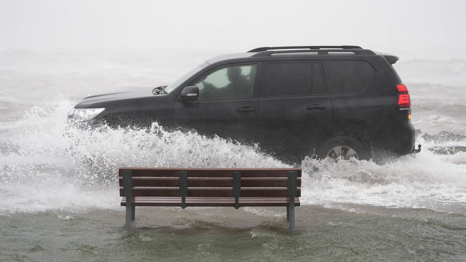Man dies and tens of thousands without power as Storm Amy brings 90mph winds to UK and Ireland