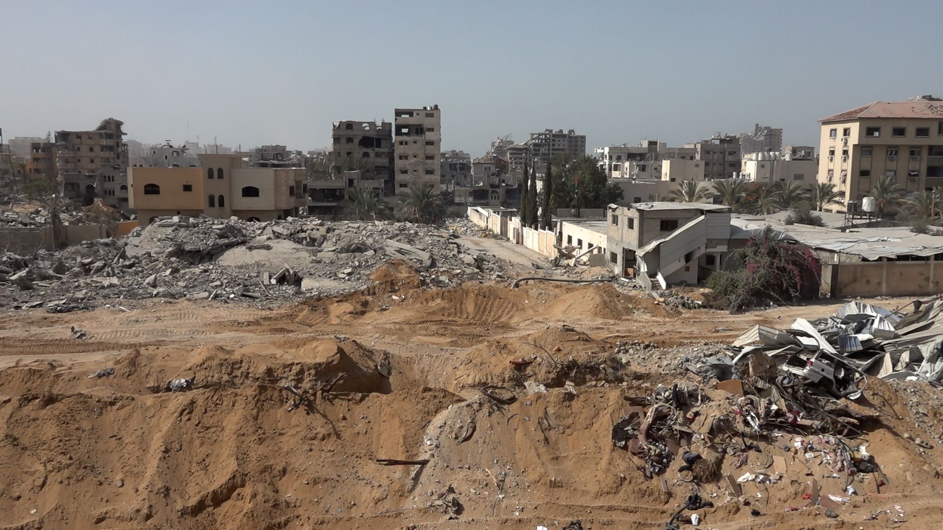Gunfire and explosions followed by unsettling silence: Sky News reports from inside Gaza City