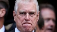 Andrew has been stripped of his royal titles. Pic: PA