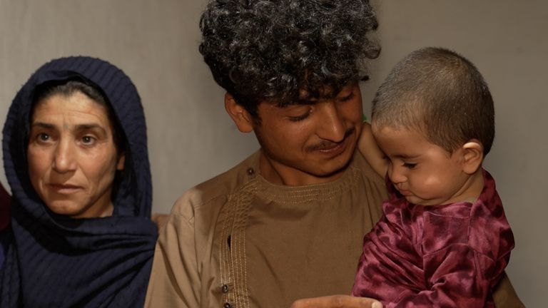 Tahir is reunited with his one-year-old sister Sana