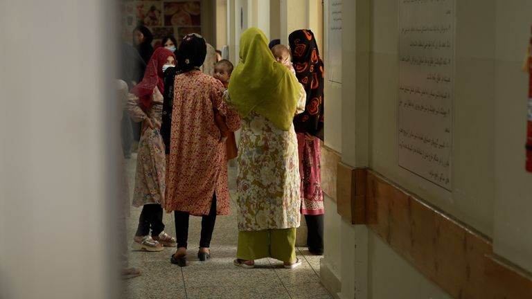 Women gather in Badakhshan Provincial Hospital in Afghanistan 