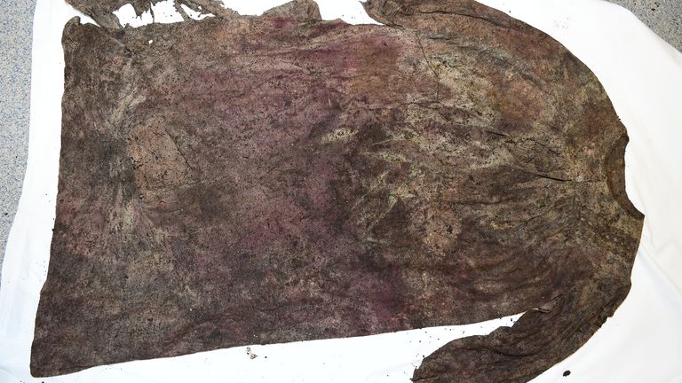 A nightgown found with the skeletal remains. Pic: PA
