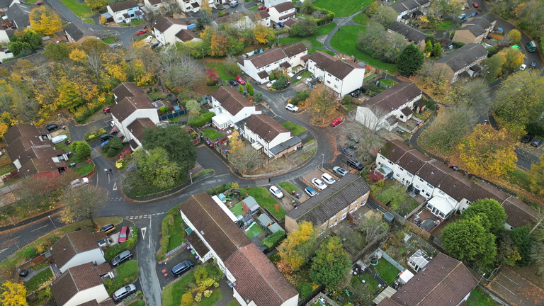 A bird's eye view of Prince Andrew Drive
