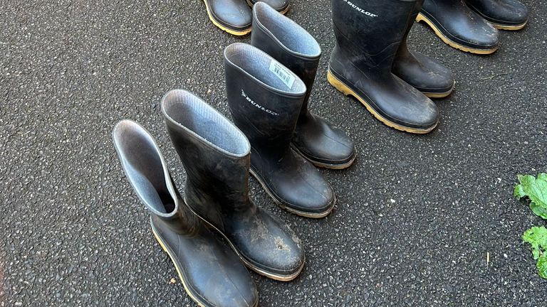 The boots used by children