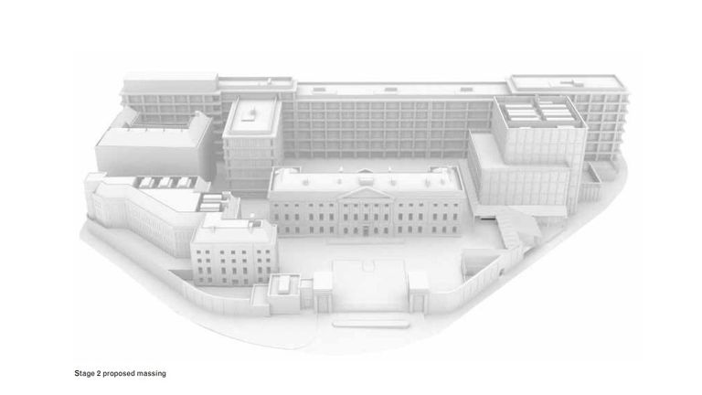 An aerial view of how the site will look. Pic: David Chipperfield Architects