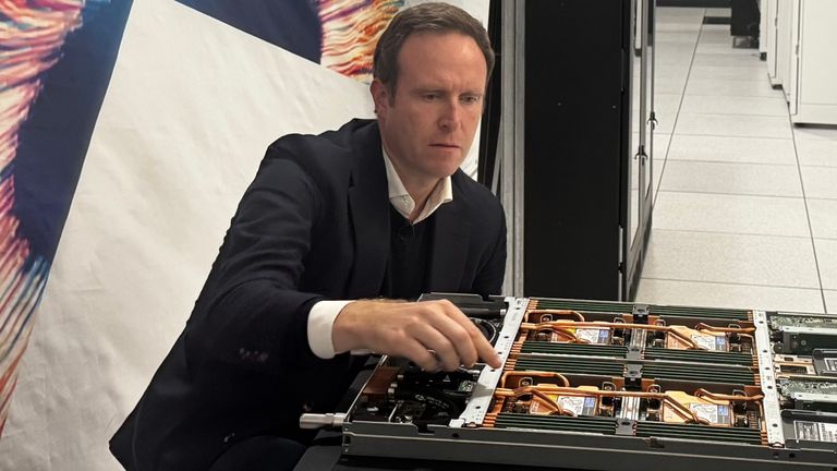 Sky's Ed Conway at the data centre