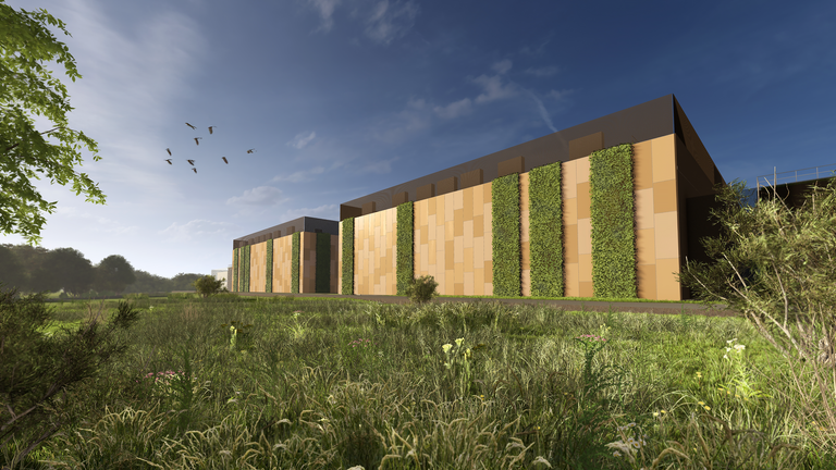 Wizualizacja tego, jak według Equinix będzie wyglądać centrum danych w South Mimms. Zdjęcie: Equinix