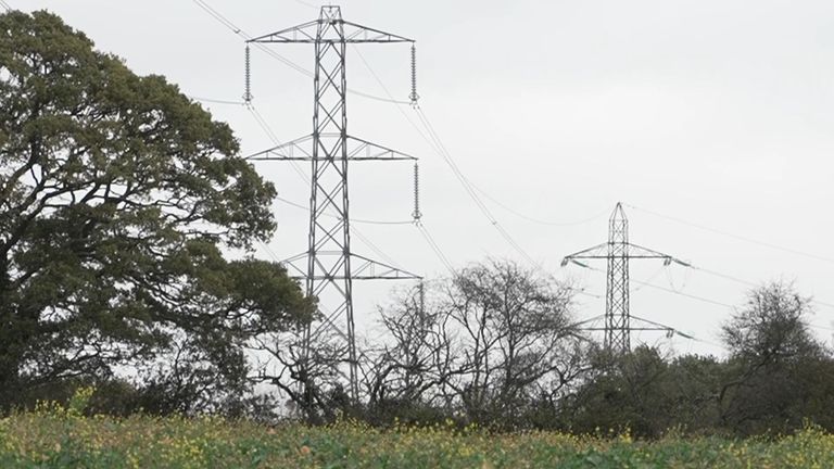 Linie energetyczne na działce