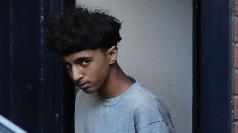 Mohammed Umar Khan pictured in handcuffs having appeared in court on charges of murder. Pic: Ben Lack Photography