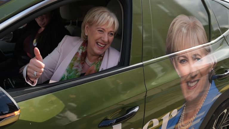 Heather Humphreys, kandydat na prezydenta Fine Gael na szlaku kampanii w Dublinie. Zdjęcie: Pa