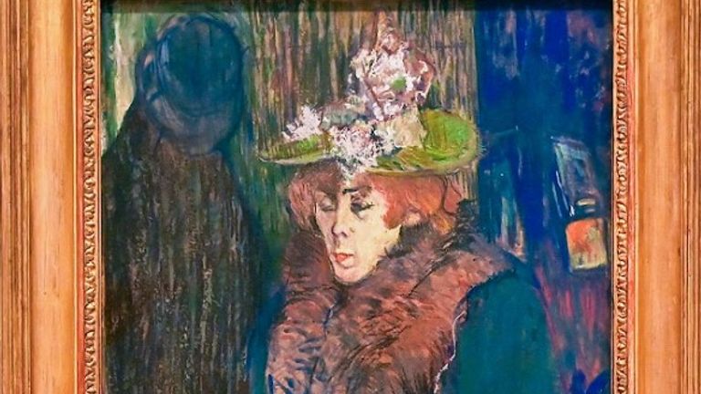 Henri de Toulouse-Lautrec (1864 – 1901), Jane Avril in the Entrance to the Moulin Rouge (c. 1892)