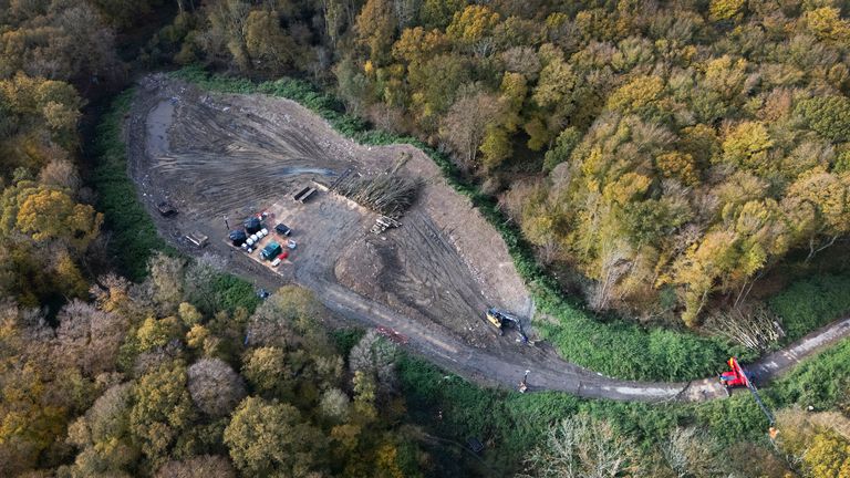 An illegal dump at Hoads Wood in Ashford, Kent. Pic: PA