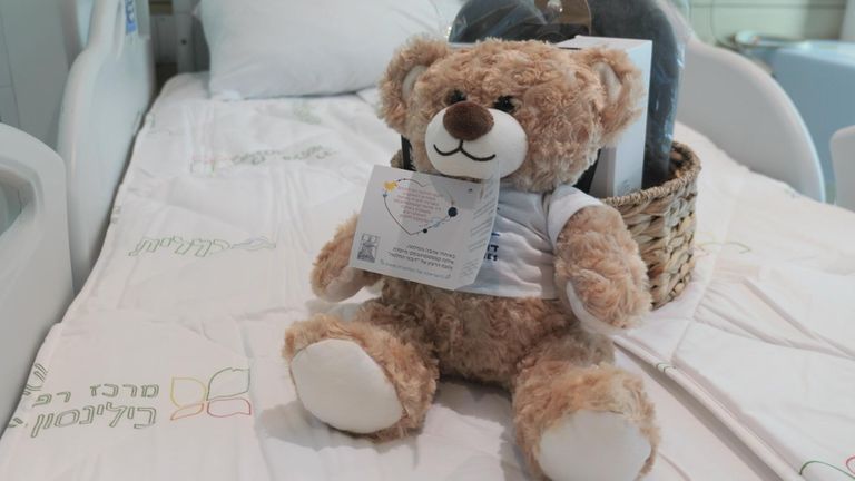 The bear is one of many small touches added to bring the hostages comfort in the coming days