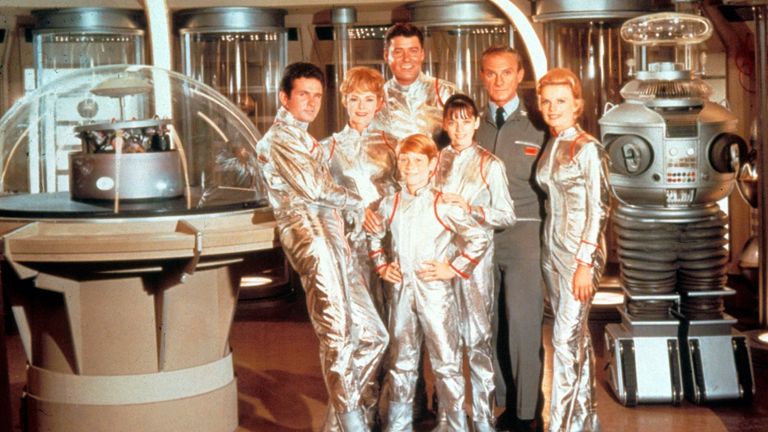 June Lockhart (second left) with her Lost In Space co-stars. Pic: Moviestore/Shutterstock