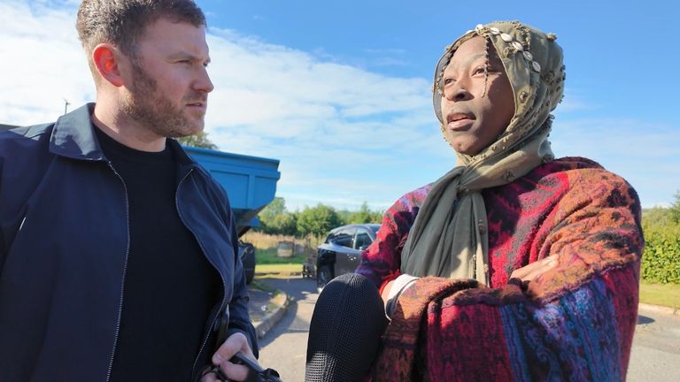 Kaura Taylor told Sky News she was free to leave but had no intention of doing so
