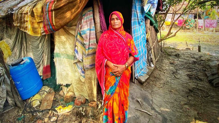 Saima Bibi and her family live on Sagar