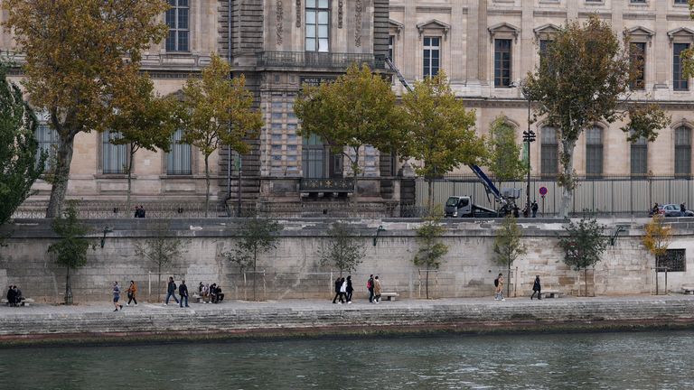 Robbers broke in on the Seine side of the museum. Pic: Reuters
