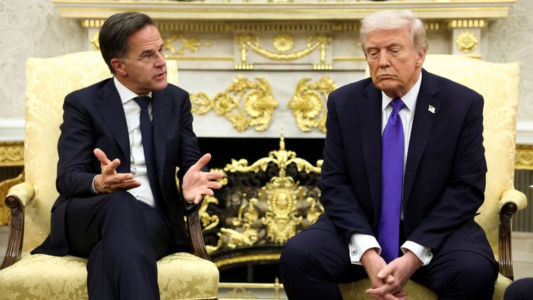 Trump hits out at NATO after meeting alliance chief | World News | Sky News