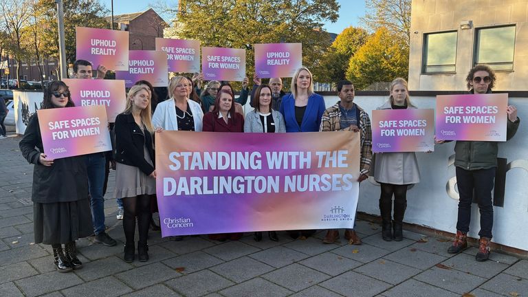 The nurses are challenging their health trust over its policy of allowing a trans colleague to use the female changing rooms. Pic: PA