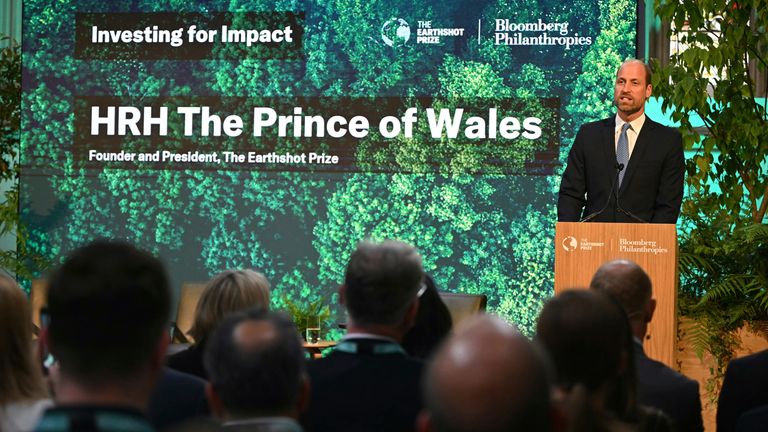 Prince William jest założycielem i prezydentem nagrody Earthshot. PIC AP
